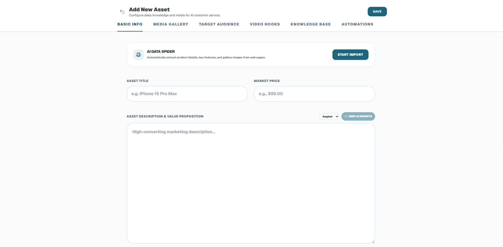 Basic Info Configurations